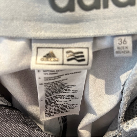 Adidas Mens Adi Ultimate Golf Shorts Flat Front Print Gray Size 36 - Picture 6 of 8